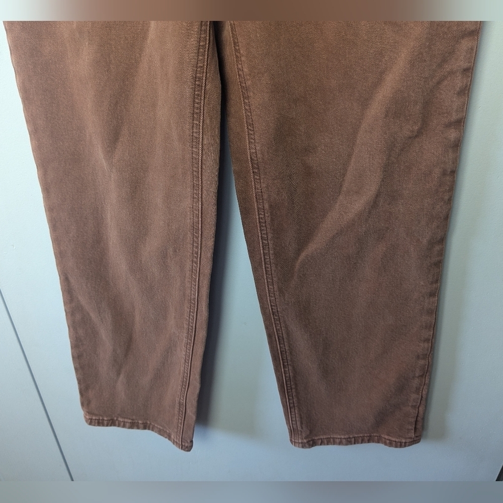 EVERLANE Way-High Curvy Jean - Brown Size 24 Reg Brown High Rise - Picture 4 of 14